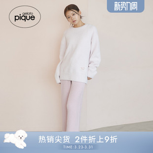 长裤 gelato 彩色粉扑套头衫 女睡衣套装 PWNT255045 pique25秋冬新品