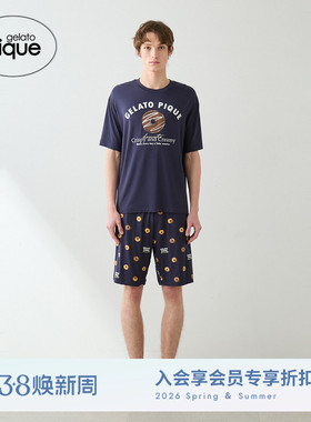 gelato pique26春夏新品男女同款睡衣甜甜圈短袖T恤PMCT261913