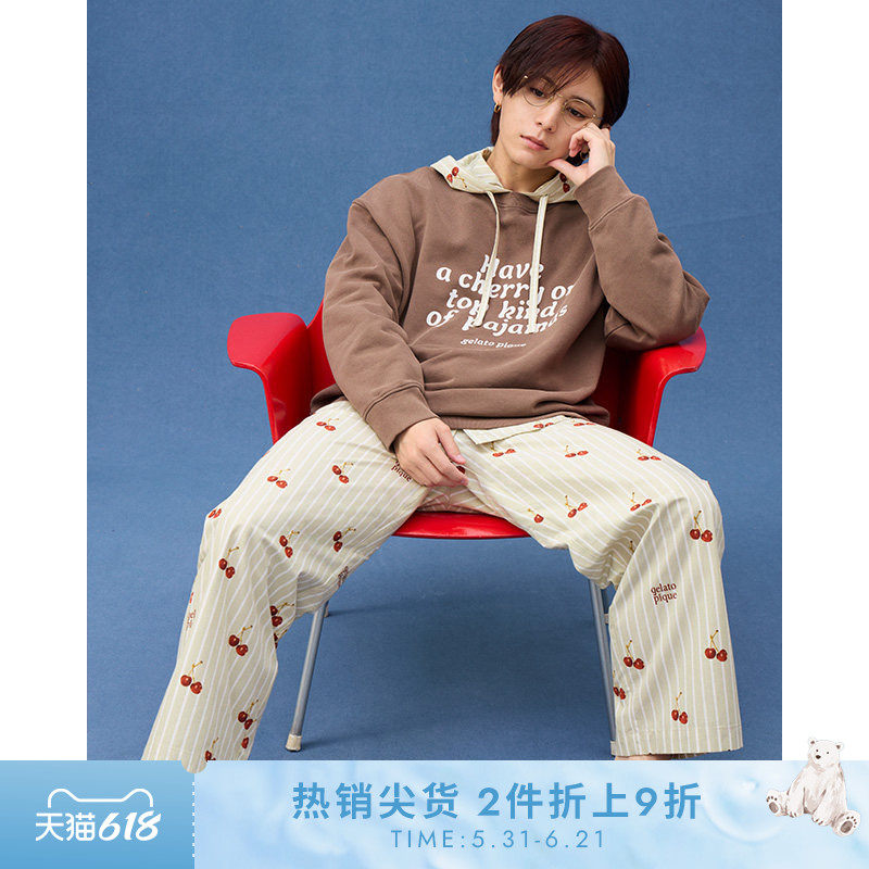 【山田凉介同款】gelato pique25秋冬新品情侣樱桃睡裤PUFP255212