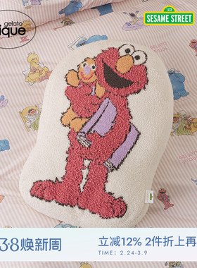 gelato pique秋冬女靠垫芝麻街联名艾摩抱枕睡眠PSGG245800