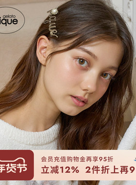 gelato pique秋冬女发夹字母珍珠金属发卡头饰PWGA245746