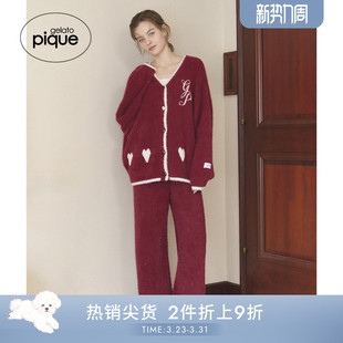 羽毛纱字母撞色系带长裤 女睡裤 PWNP255083 pique25秋冬新品 gelato