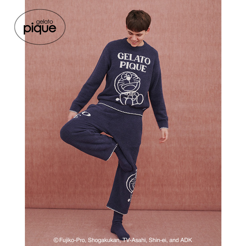 gelato pique26春夏新品男睡裤半边绒哆啦A梦系带长裤PMNP261948,女士内衣/男士内衣/家居服,睡裤/家居裤,淘宝优惠券,粉丝福利购,淘宝优惠卷