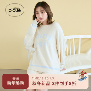 套头衫 女奶昔字母长袖 睡衣PWNT254101 pique25秋冬新品 gelato