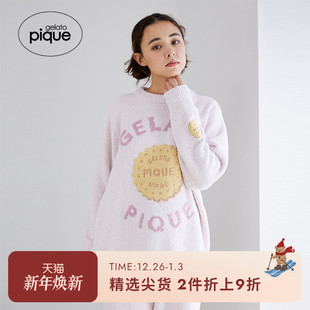 PWNT245180 套头衫 gelato pique秋冬女睡衣粉扑饼干字母长袖