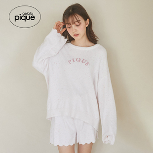 PWNT251064 女奶昔白色情人节字母睡衣套装 gelato pique25春夏新品
