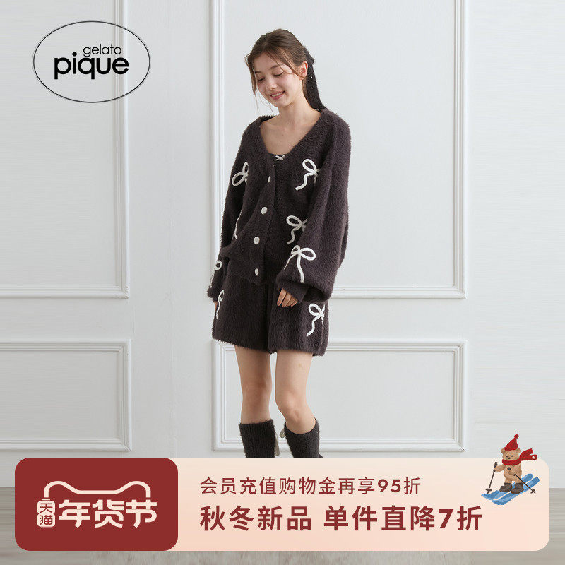 gelato pique25秋冬新品女睡裤万圣节蝴蝶结短裤居家PWNP254028,女士内衣/男士内衣/家居服,睡裤/家居裤,淘宝优惠券,粉丝福利购,淘宝优惠卷