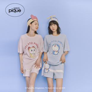 睡衣套装 女哆啦A梦提花短袖 PWNT254005 pique25秋冬新品 gelato