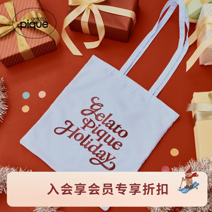 gelato 女帆布袋字母单肩手提袋圣诞PWGB255660 pique25秋冬新品