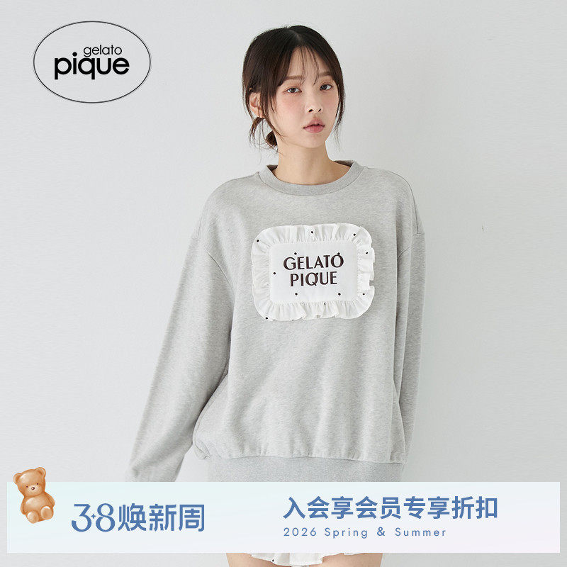 gelato pique26春夏新品女睡衣立体枕头长袖套头衫居家PWCT261326