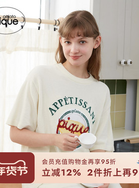 gelato pique春夏男女同款睡衣蛋包饭针织套头衫PHNT242913