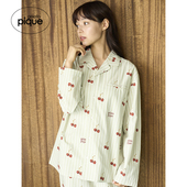 衬衫 gelato 睡衣樱桃长袖 男女同款 居家PUFT255211 pique25秋冬新品