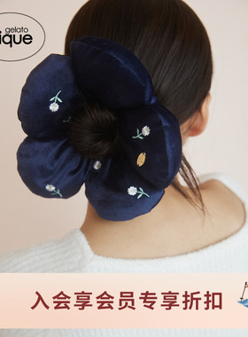 gelato pique25秋冬新品女发圈绒面大花朵造型发饰甜美PWGA255736