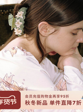 gelato pique25秋冬新品女发夹穆夏百合花立体仿钻抓夹PWGA254657