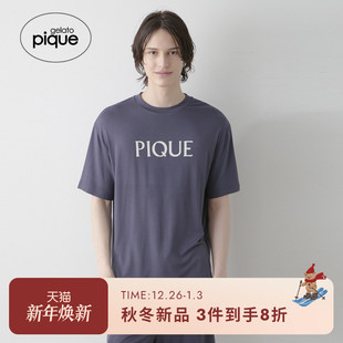 T恤PMCT254220 男睡衣彩色字母柔软短袖 gelato pique25秋冬新品