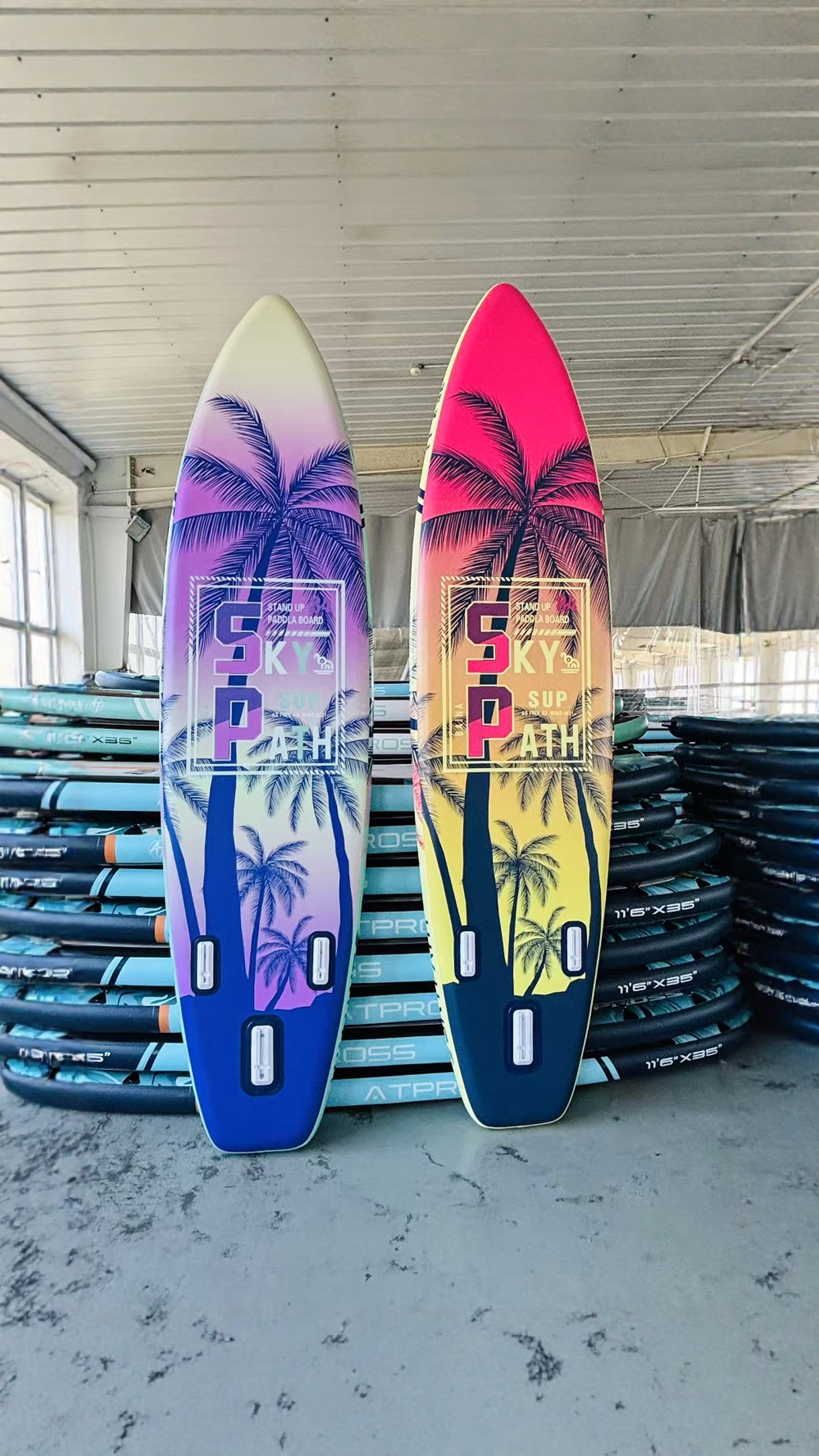 A新手入门级冲浪板桨板充气站立式浆板中国风成人滑水板sup board