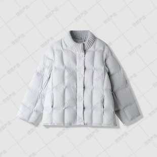 【高端线 商场同步在售】A8998#三防面料 韩系针织毛线立领羽绒服