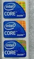 intel 酷睿core i5标签 笔记本电脑贴纸 第二代CPU 2代CORE2贴标