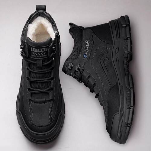 2024冬季加绒羊毛棉鞋男款雪地靴