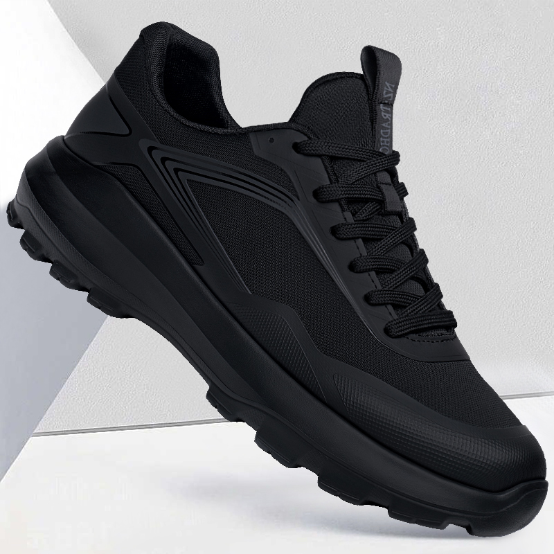 运动鞋男款2025秋季百搭休闲网面跑步鞋厚底防滑透气防臭鞋子男潮