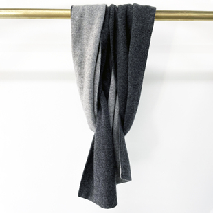 英国订单纯山羊绒双层双色加长加厚冬季男女时尚青年百搭针织围巾
