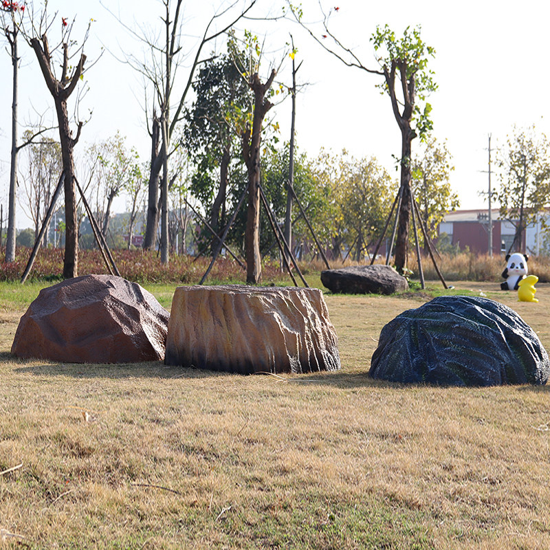 仿真空心假石头景观石园林装饰摆件防水罩挡水泵消防栓井盖石装饰