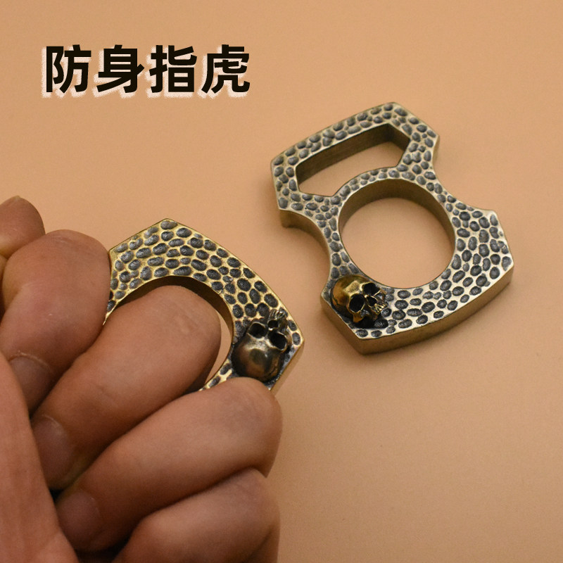 铜加厚防身戒指自卫破窗器拳刺指环扣钥匙扣