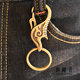 纯铜黄铜钥匙扣个性 手工复古汽车钥匙扣黄铜皮带挂扣男女创意礼物