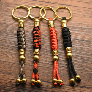 简约感复古钥匙绳编织挂件成品轻奢风男女个性手工钥匙扣礼物