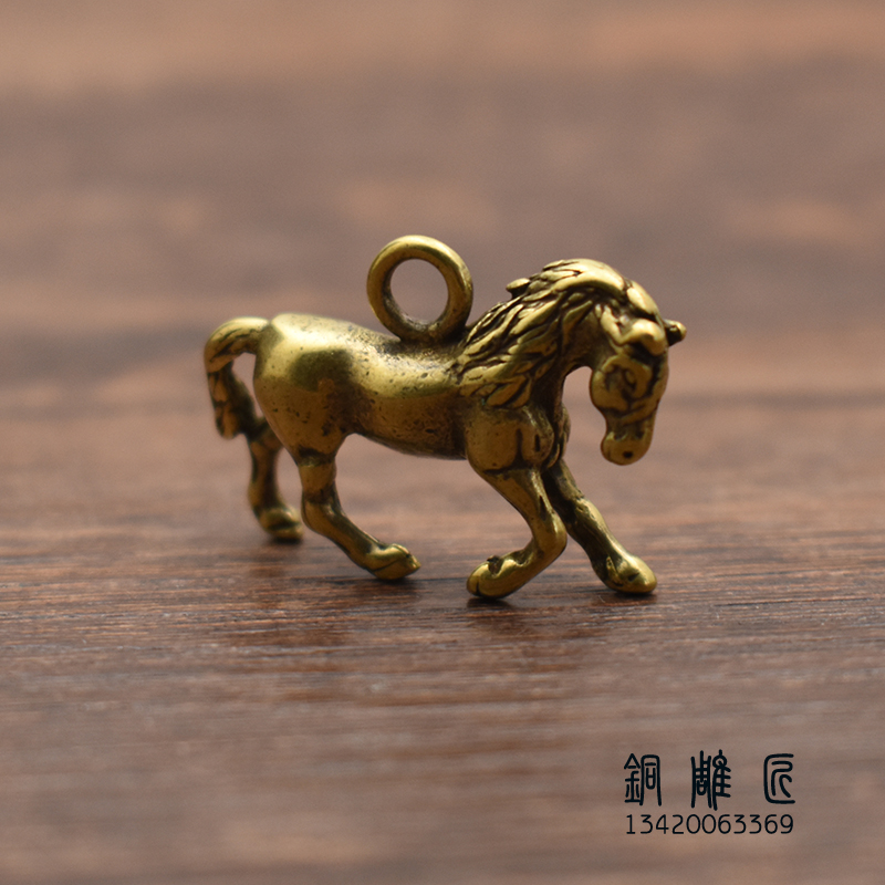 复古黄铜男女生日小礼物钥匙扣链