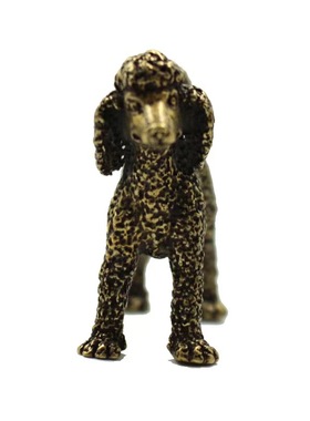 黄铜实心贵宾犬狗小铜器