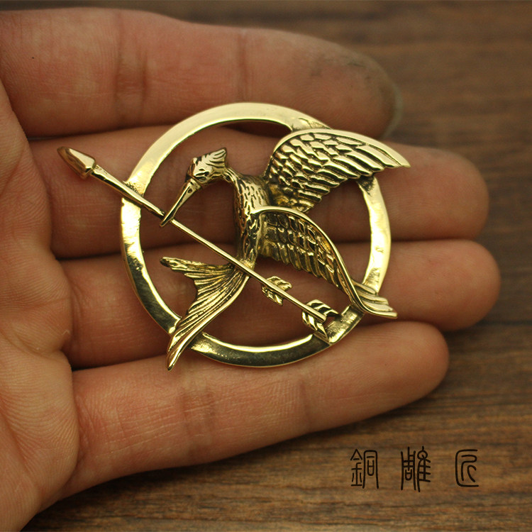 기아 게임 2 MOCKINGJAY 장식 버클 가죽 가방 DIY 나사 구조 가죽 액세서리와 동일한 순수 구리 천 버클