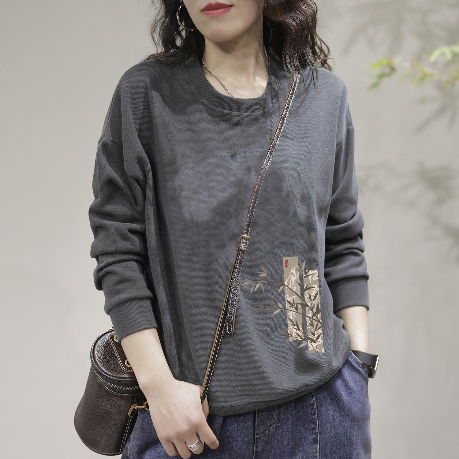 宽松卫衣新款时尚打底秋冬上衣女