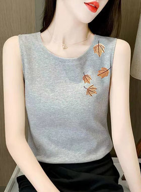 纯棉背心小吊带无袖打底衫女士夏