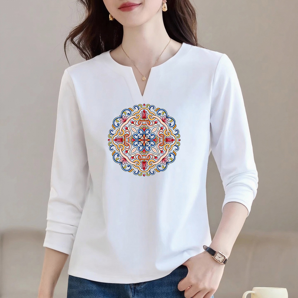 纯棉打底内搭体恤秋冬季宽松上衣