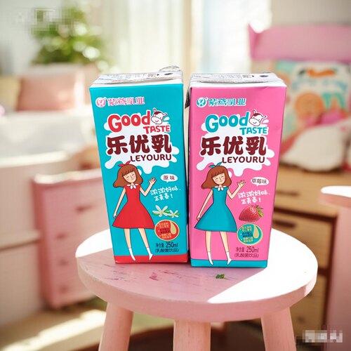 潍坊紫鸢乐优乳乳酸菌250毫升/盒紫鸢酸奶紫鸢纯牛奶紫鸢优酸乳