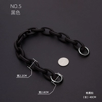 QD#Смоловая цепь (черное+пистолет черная пряжка) 40 см.