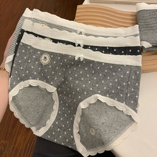 夏季 纯棉全棉抗菌裆蕾丝女款 薄款 大码 内裤 女士三角裤 女生2025新款