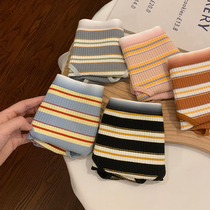 少女内裤纯棉全棉7A抑菌裆无痕裸感中腰夏季薄款女三角裤2025新款