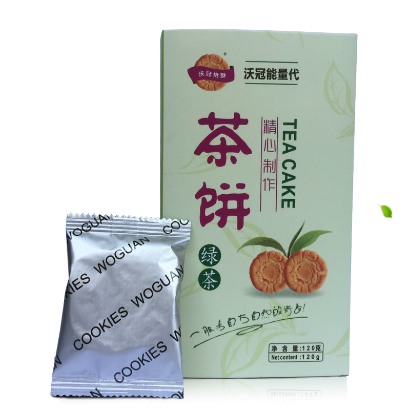 【沃冠】绿茶桃酥曲奇茶饼早餐点心下午茶点江西乐平特产120g-封面