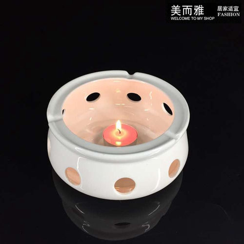 纯白晶玉陶瓷茶炉茶壶炖盅加热炉