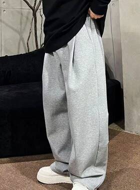 今年流行特惠XDZZ25ss秋季百搭重磅高街慵懒感廓形捏褶阔腿时尚