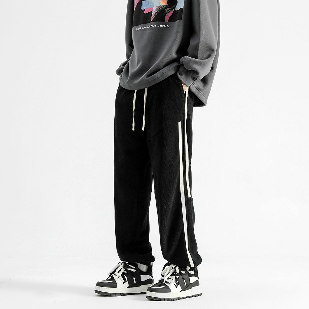 今年流行特惠束脚卫裤男春秋季新款宽松阔腿运动裤男生潮牌百搭