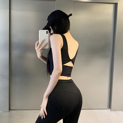 扭结蝴蝶美背瑜伽背心