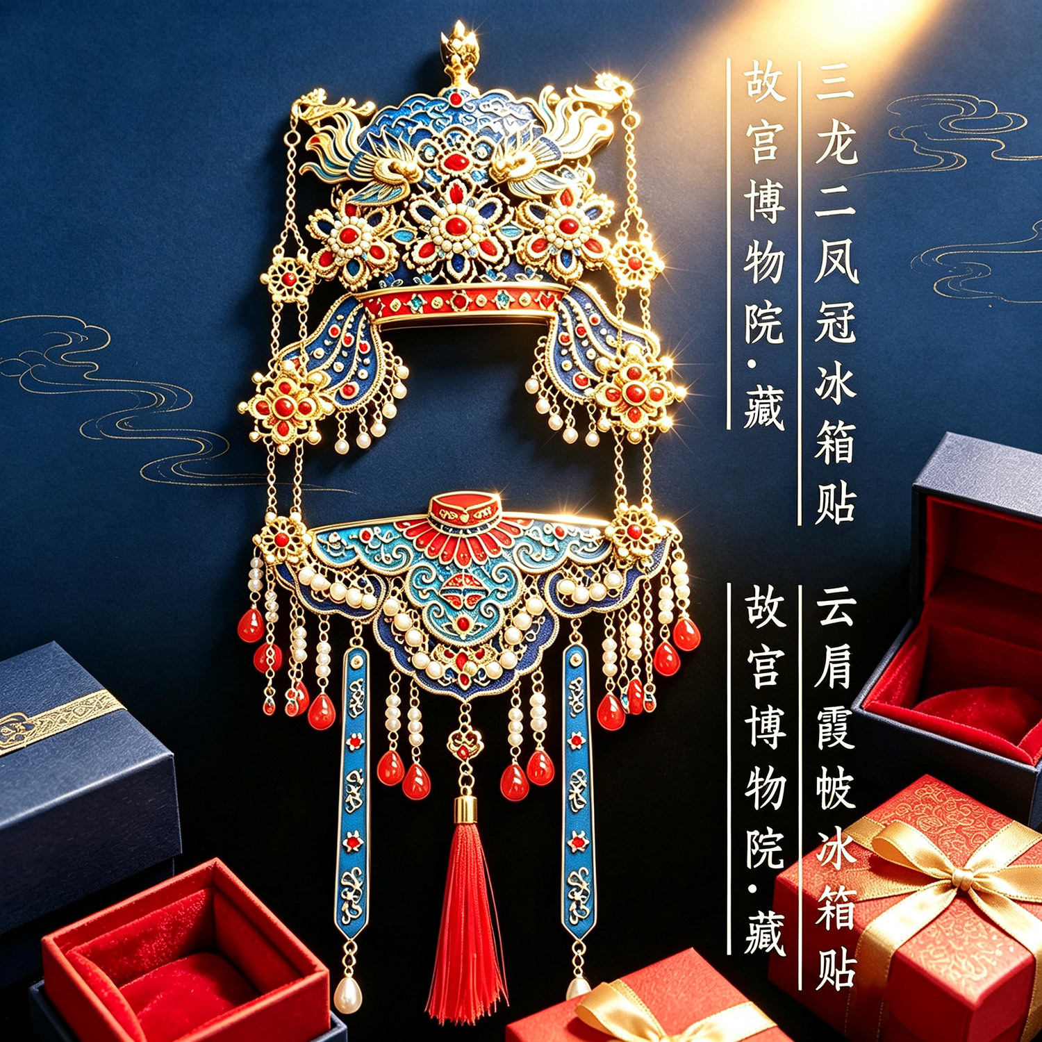 孝靖孝端皇后凤冠霞帔冰箱贴故宫文化创意冰箱贴