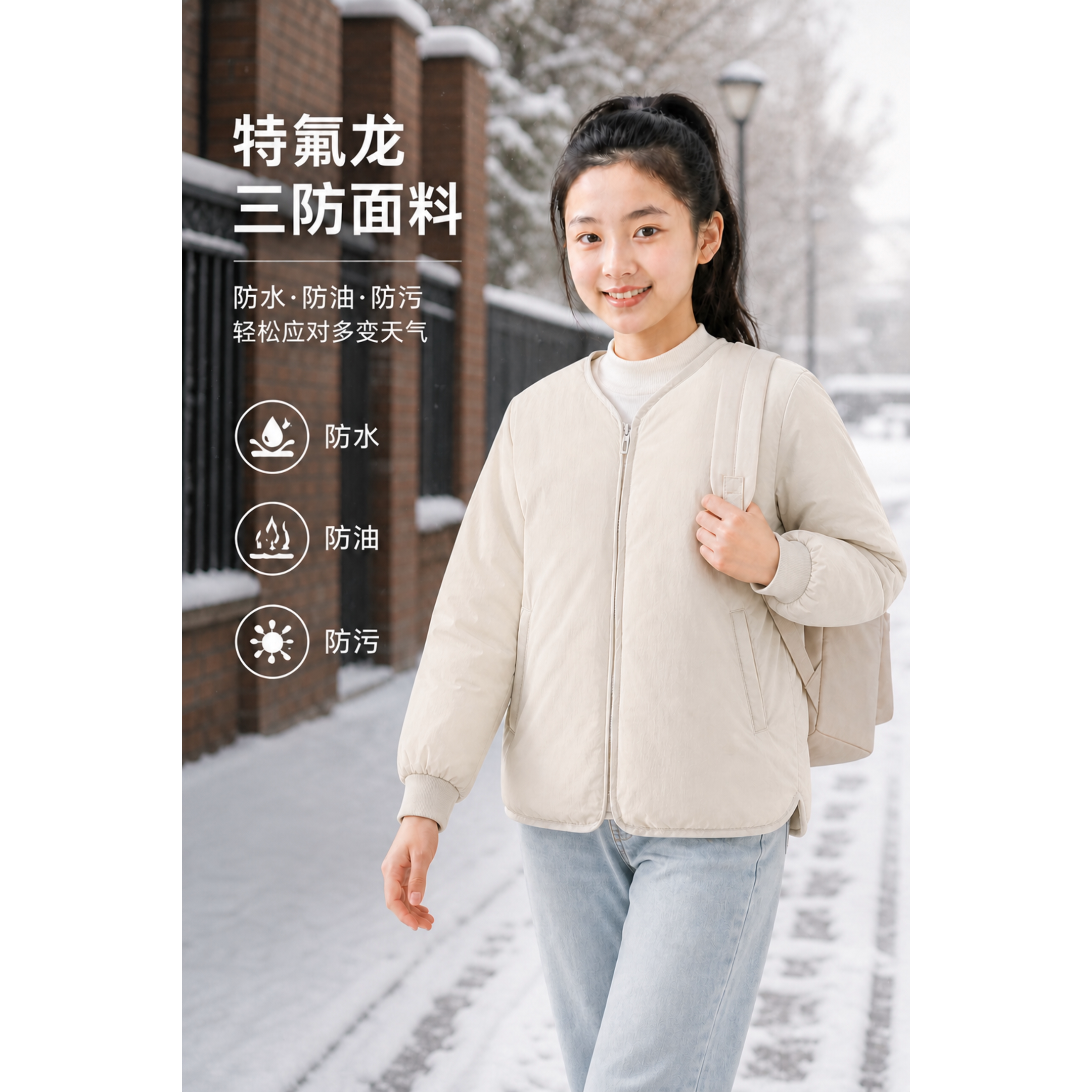 女童羽绒服内胆轻薄洋气亲子装