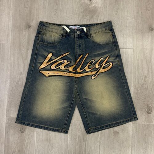 Vale Valley Forever SKITTLES JORTS Jean Shorts烫钻牛仔短裤
