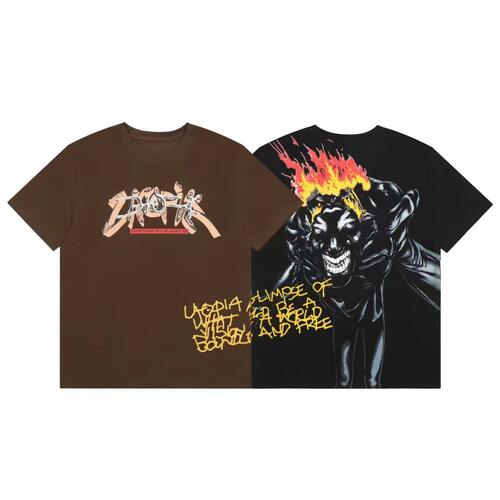 现货Travis Scott Utopia l Tee 乌托邦联名款火焰猎狗短袖