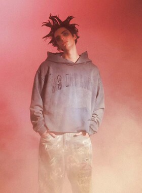 SSSAINT LOUIS 掉落字母套头帽衫长袖卫衣 男女同款