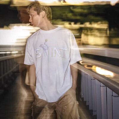 现货SAINT Mxxxxxx 空山基联名机械姬vintage做旧破坏短袖T恤25AW